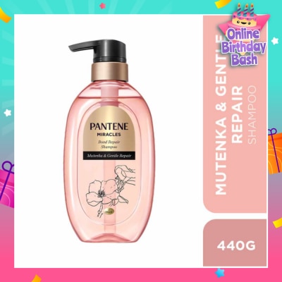 PANTENE Miracles Mutenka & Gentle Repair Shampoo (To Gently Repairs Hair For All-Day Moisture) 440g