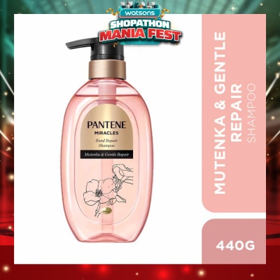 PANTENE - Miracles Mutenka & Gentle Repair Shampoo (To Gently Repairs Hair For All-Day Moisture) 440g