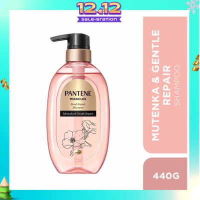 PANTENE Miracles Mutenka & Gentle Repair Shampoo (To Gently Repairs Hair For All-Day Moisture) 440g