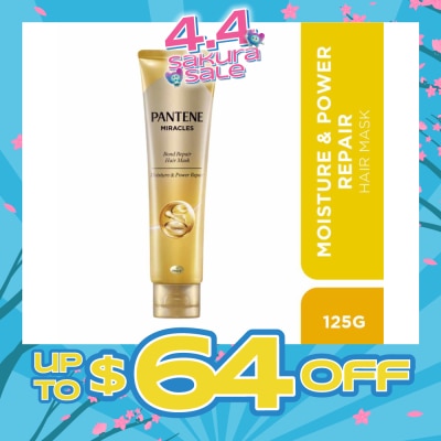 PANTENE - Miracles Moisture & Power Repair Hair Mask (For Dry & Damaged Hair) 125g
