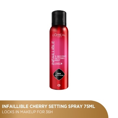 L'OREAL PARIS MAKEUP Infalillible 3 Second Setting Mist Cherry Edition 81g image