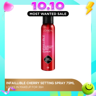 L'OREAL PARIS MAKEUP Infalillible 3 Second Setting Mist Cherry Edition 81g image