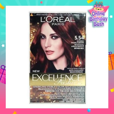 L'OREAL PARIS EXCELLENCE Fashion Hair Colour #5.54 Intense Warm Auburn 1s