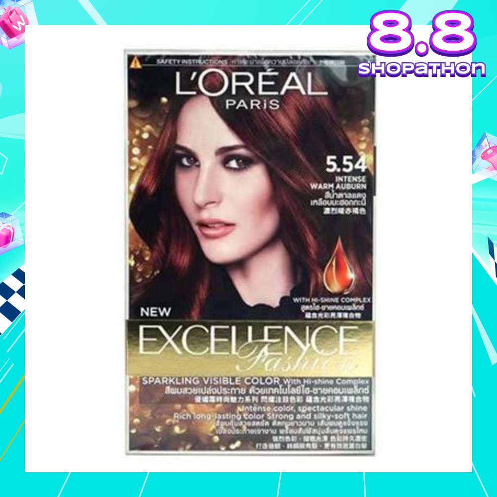 L'OREAL PARIS EXCELLENCE Fashion Hair Colour #5.54 Intense Warm Auburn 1s