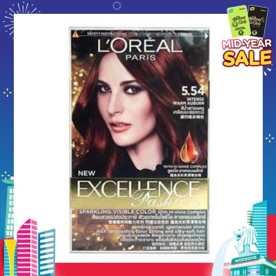 L'OREAL PARIS EXCELLENCE Fashion Hair Colour #5.54 Intense Warm Auburn 1s