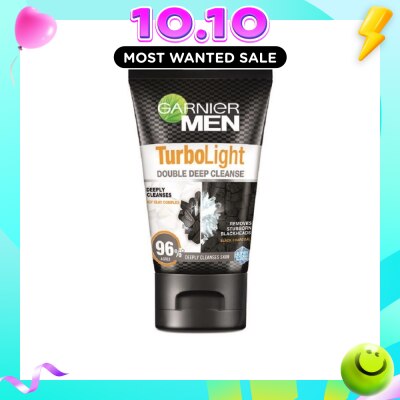 GARNIER MEN Turbo Light Oil Control Double Deep Cleansing Foam (Oil Control)100ml image