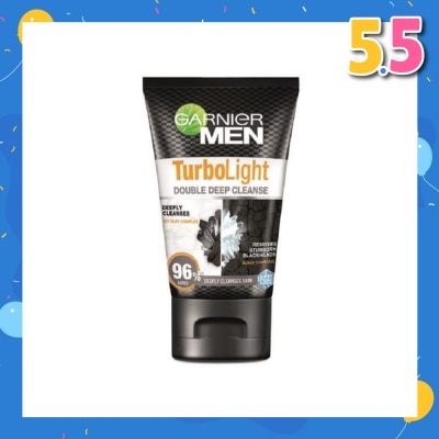 GARNIER MEN Turbo Light Oil Control Double Deep Cleansing Foam (Oil Control)100ml