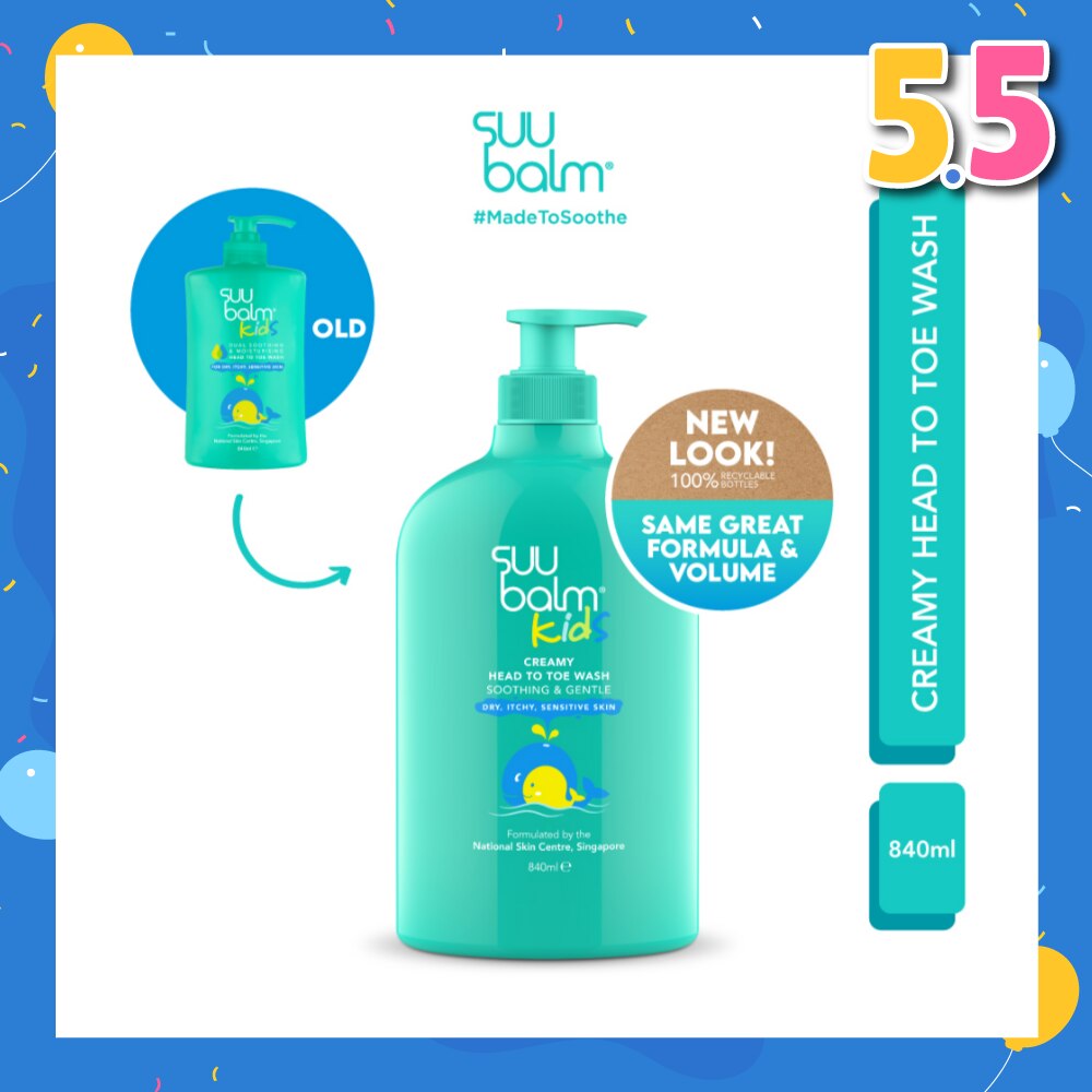 Kids Dual Soothing & Moisturising Head-to-Toe Wash 840ml
