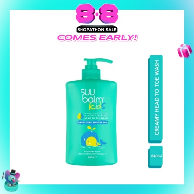 SUU BALM - Kids Creamy Head To Toe Wash (Soothing & Gentle) 840ml