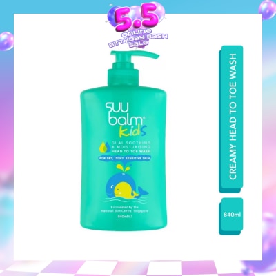 SUU BALM - Kids Creamy Head To Toe Wash (Soothing & Gentle) 840ml