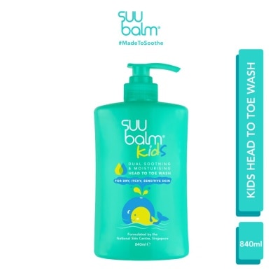 SUU BALM Kids Dual Soothing & Moisturising Head-to-Toe Wash 840ml