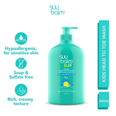 SUU BALM Kids Creamy Head To Toe Wash (Soothing & Gentle) 840ml image