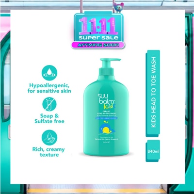 SUU BALM Kids Creamy Head To Toe Wash (Soothing & Gentle) 840ml image