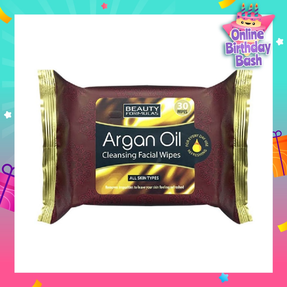 Argan Oil Cleansing Facial Wipes  Suitable for All Skin Types  30s