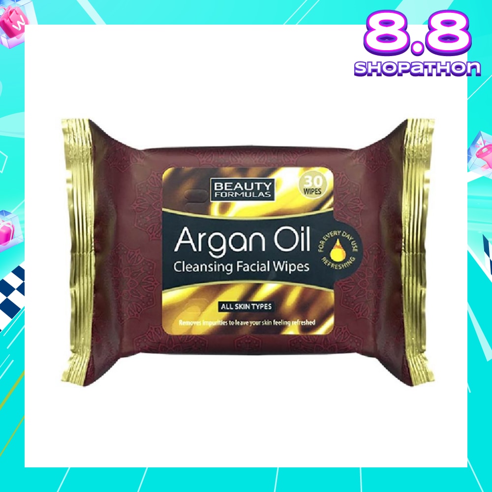 Argan Oil Cleansing Facial Wipes  Suitable for All Skin Types  30s