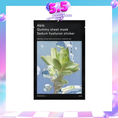 ABIB - Gummy Sedum Hyaluron Sticker Sheet Mask (To Deeply Moisturize & Soothe Skin) 1s