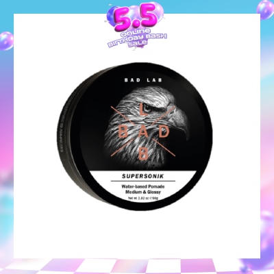 BAD LAB - Supersonik Water-Based Pomade Medium & Glossy 80g (Expiry: Mar`2027)