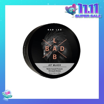 BAD LAB Jet Black Water-Based Pomade Strong & Glossy 80g