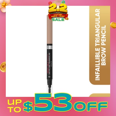 L'OREAL PARIS MAKEUP Infaillible Brows 24H Filling Triangular Pencil 6.0 Dark Blonde 1s