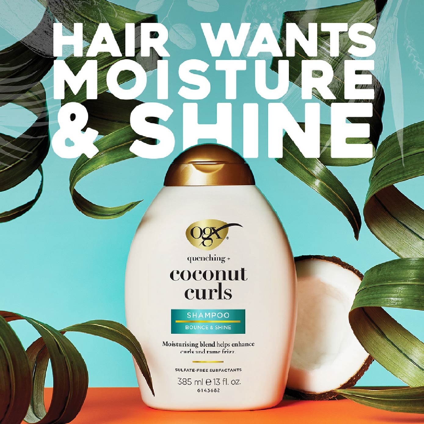 Quenching+ Coconut Curls Bounce & Shine Shampoo 385ml