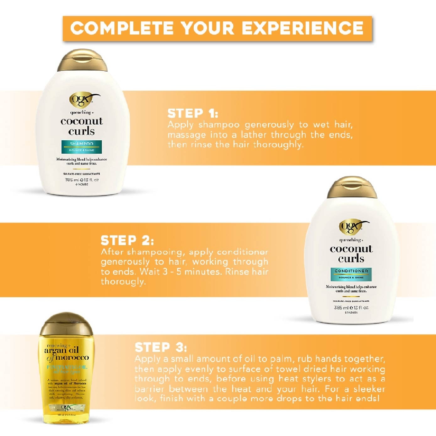 Quenching+ Coconut Curls Bounce & Shine Shampoo 385ml