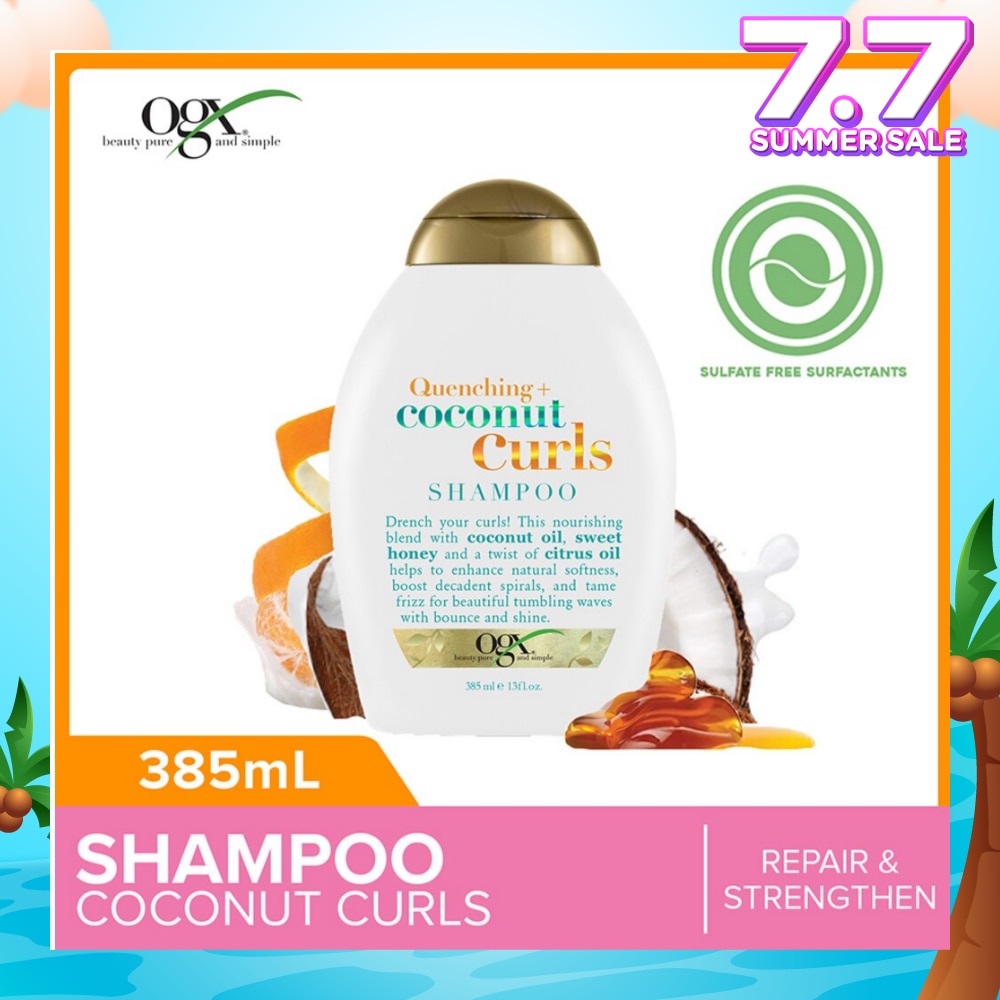 Coconut Curls Shampoo + Quenching (For Normal To Frizzy Hair) 385ml