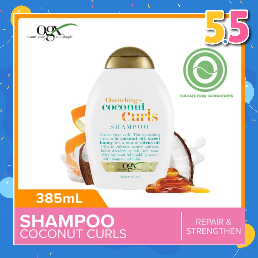 Coconut Curls Shampoo + Quenching (For Normal To Frizzy Hair) 385ml