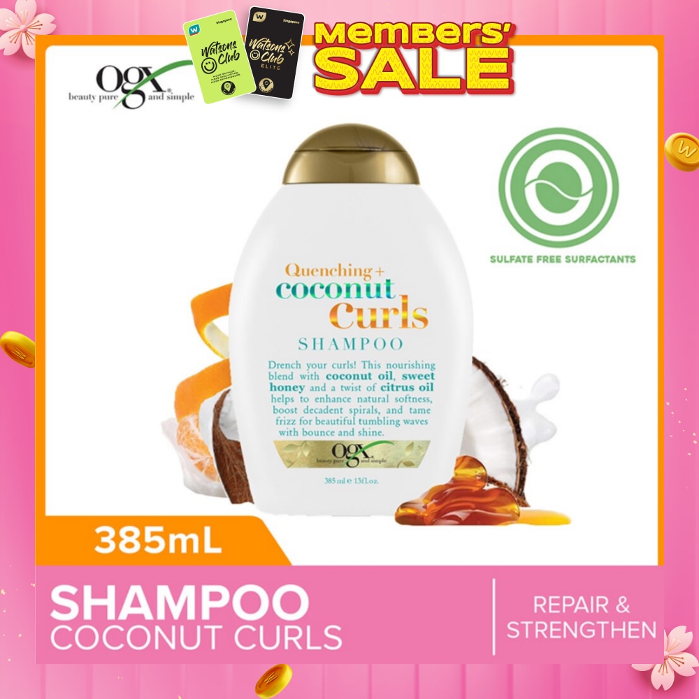 Coconut Curls Shampoo + Quenching (For Normal To Frizzy Hair) 385ml