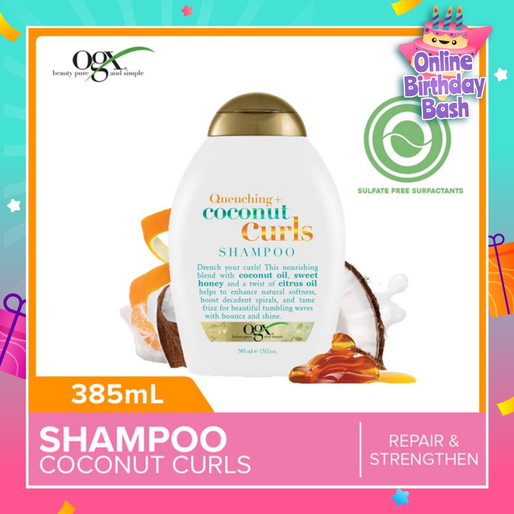 Coconut Curls Shampoo + Quenching (For Normal To Frizzy Hair) 385ml