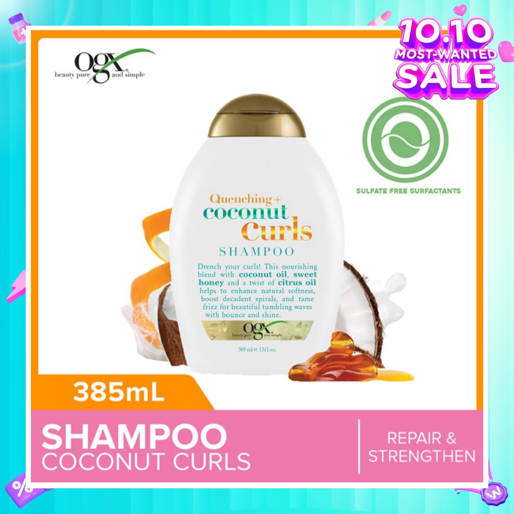 Coconut Curls Shampoo + Quenching (For Normal To Frizzy Hair) 385ml