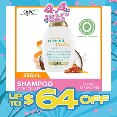 OGX - Coconut Curls Shampoo + Quenching (For Normal To Frizzy Hair) 385ml