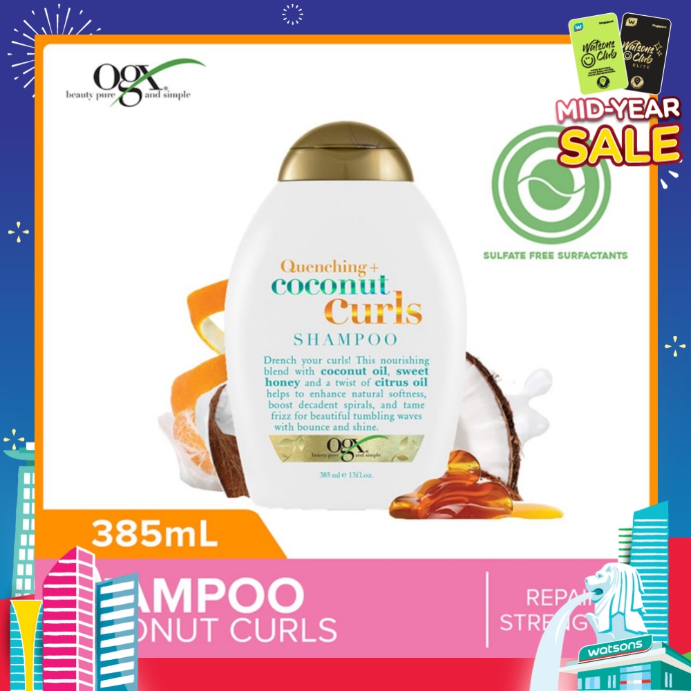 Coconut Curls Shampoo + Quenching (For Normal To Frizzy Hair) 385ml