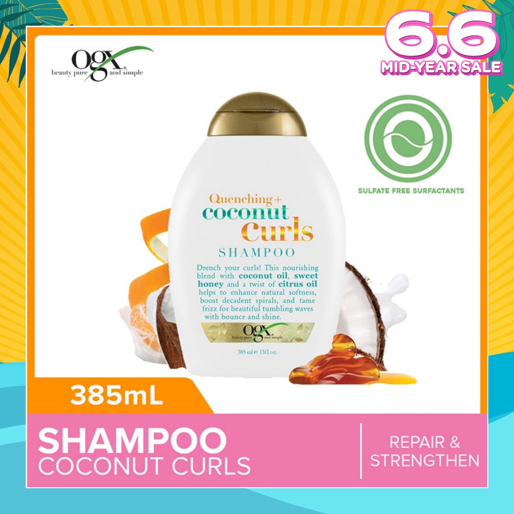 Coconut Curls Shampoo + Quenching (For Normal To Frizzy Hair) 385ml