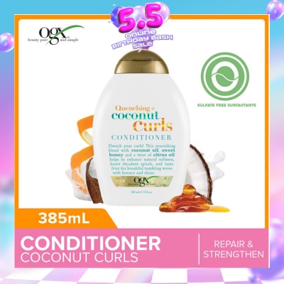 OGX - Coconut Curls Conditioner + Quenching (For Normal To Frizzy Hair) 385ml
