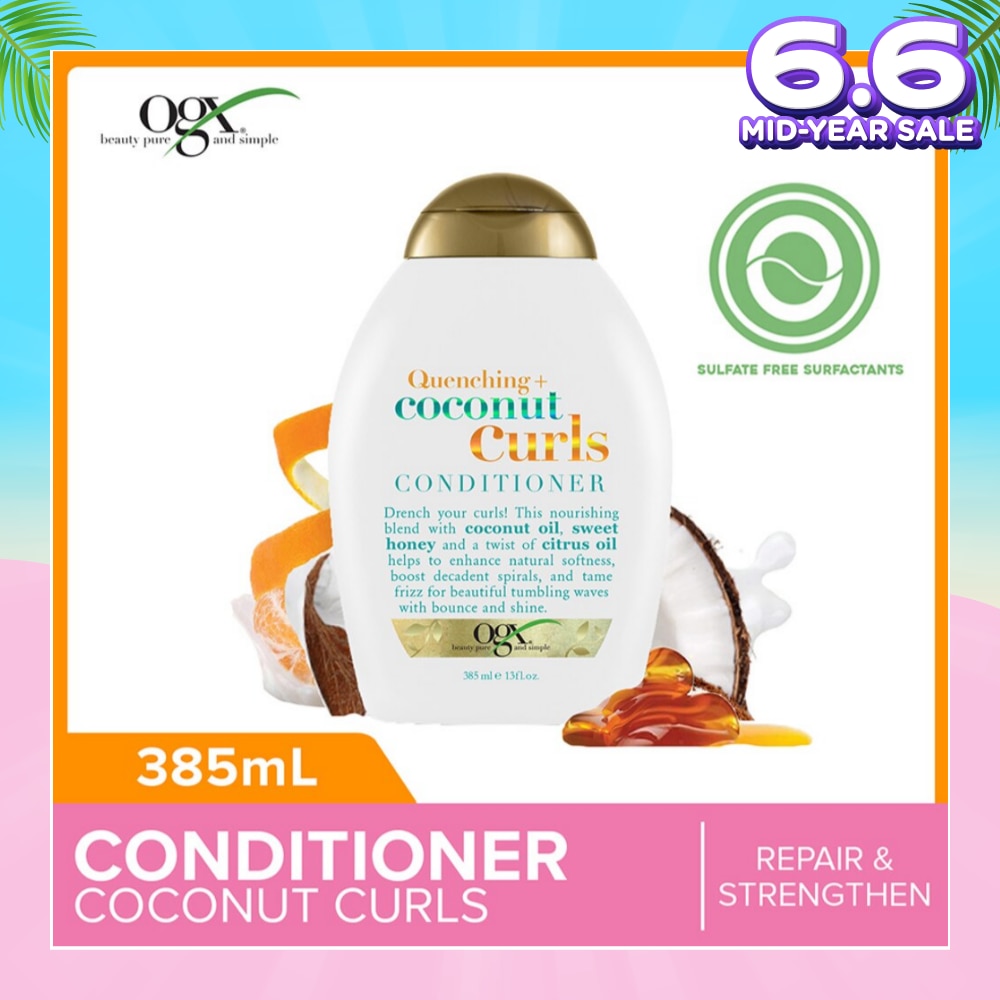 Coconut Curls Conditioner + Quenching (For Normal To Frizzy Hair) 385ml