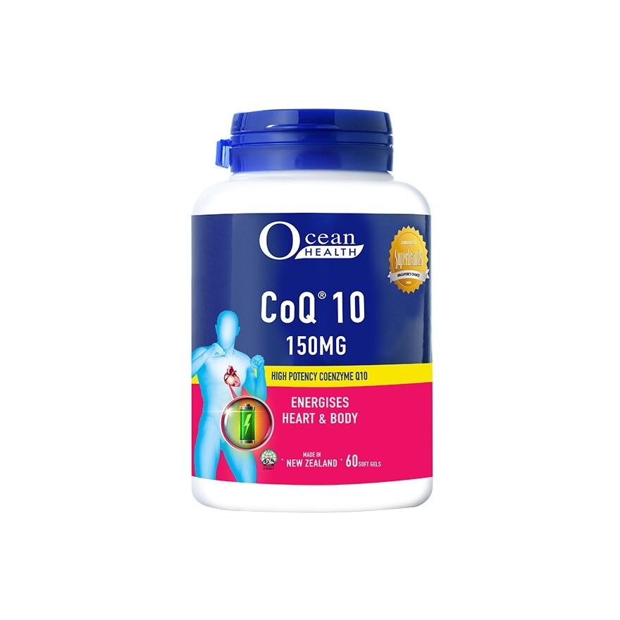 CoQ10 150mg Softgel (Energises Heart & Body + High Potency Coenzyme Q10 + Halal) 60s