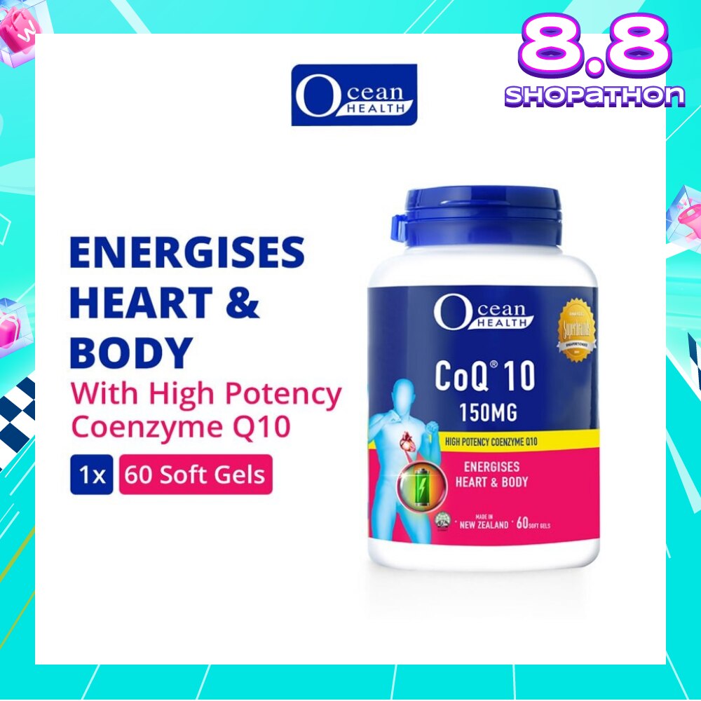 CoQ10 150mg Softgel (Energises Heart & Body + High Potency Coenzyme Q10 + Halal) 60s