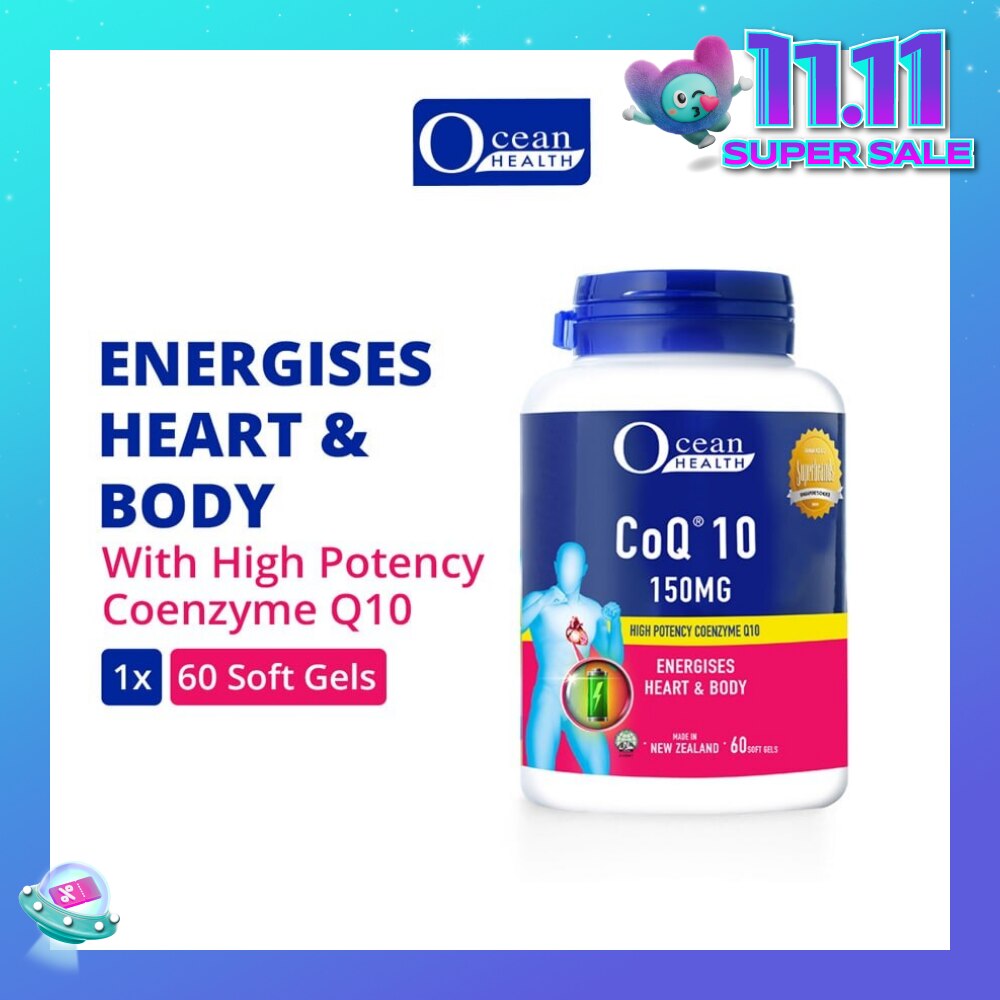 CoQ10 150mg Softgel (Energises Heart & Body + High Potency Coenzyme Q10 + Halal) 60s
