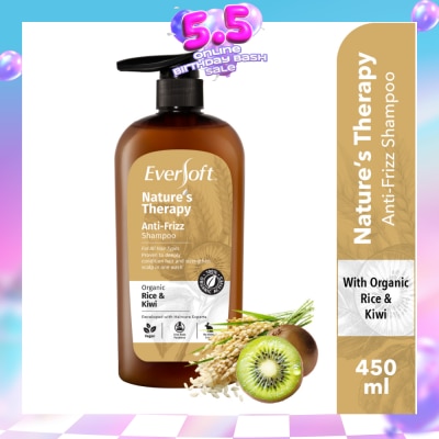 EVERSOFT - Nature’s Therapy Organic Conditioning Shampoo Anti Frizz 450ml