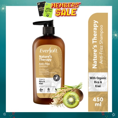 EVERSOFT - Nature’s Therapy Organic Conditioning Shampoo Anti Frizz 450ml