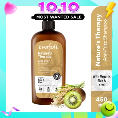 EVERSOFT Nature’s Therapy Organic Conditioning Shampoo Anti Frizz 450ml image