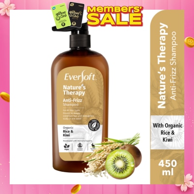 EVERSOFT Nature’s Therapy Organic Conditioning Shampoo Anti Frizz 450ml