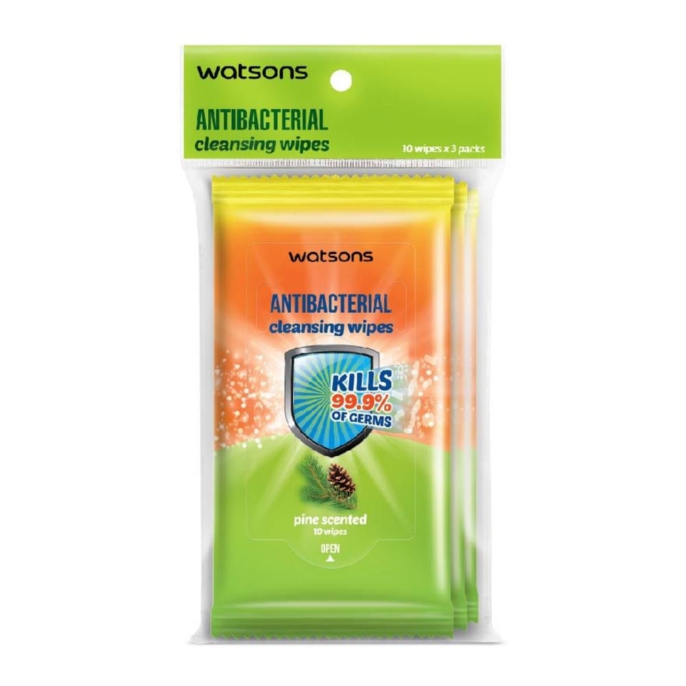 Antibacterial Cleansing Wipes 10s x 3