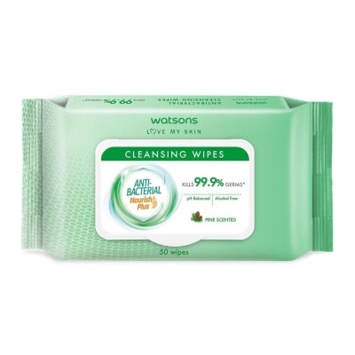 WATSONS Antibacterial Cleansing Wet Wipes 50s