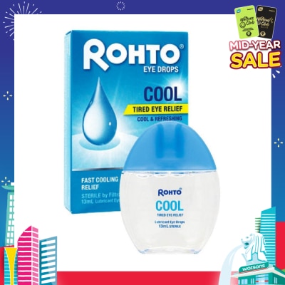 ROHTO EYE DROPS Eye Drops Cool (Sterile + Fast Cooling  Relief + For Tired Eye) 13ml