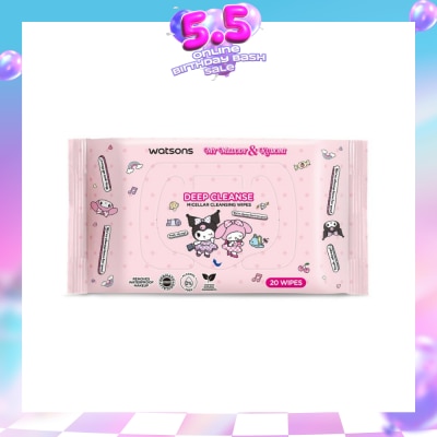 WATSONS - Sanrio My Melody & Kuromi Deep Cleanse Micellar Cleansing Wipes 20s