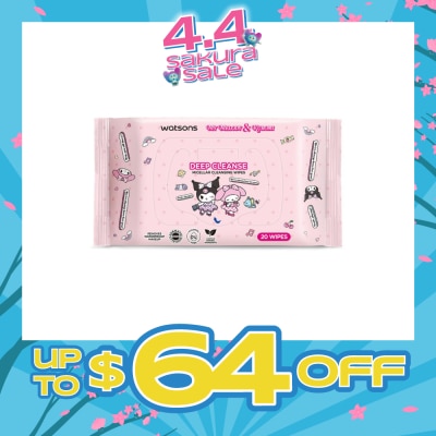WATSONS - Sanrio My Melody & Kuromi Deep Cleanse Micellar Cleansing Wipes 20s