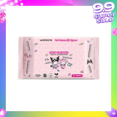 WATSONS Sanrio My Melody & Kuromi Deep Cleanse Micellar Cleansing Wipes 20s