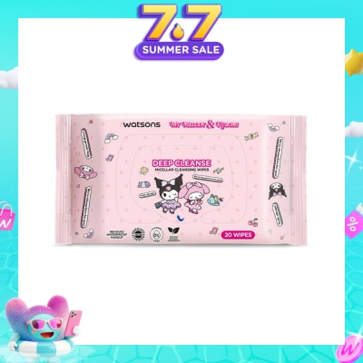 WATSONS - Sanrio My Melody & Kuromi Deep Cleanse Micellar Cleansing Wipes 20s