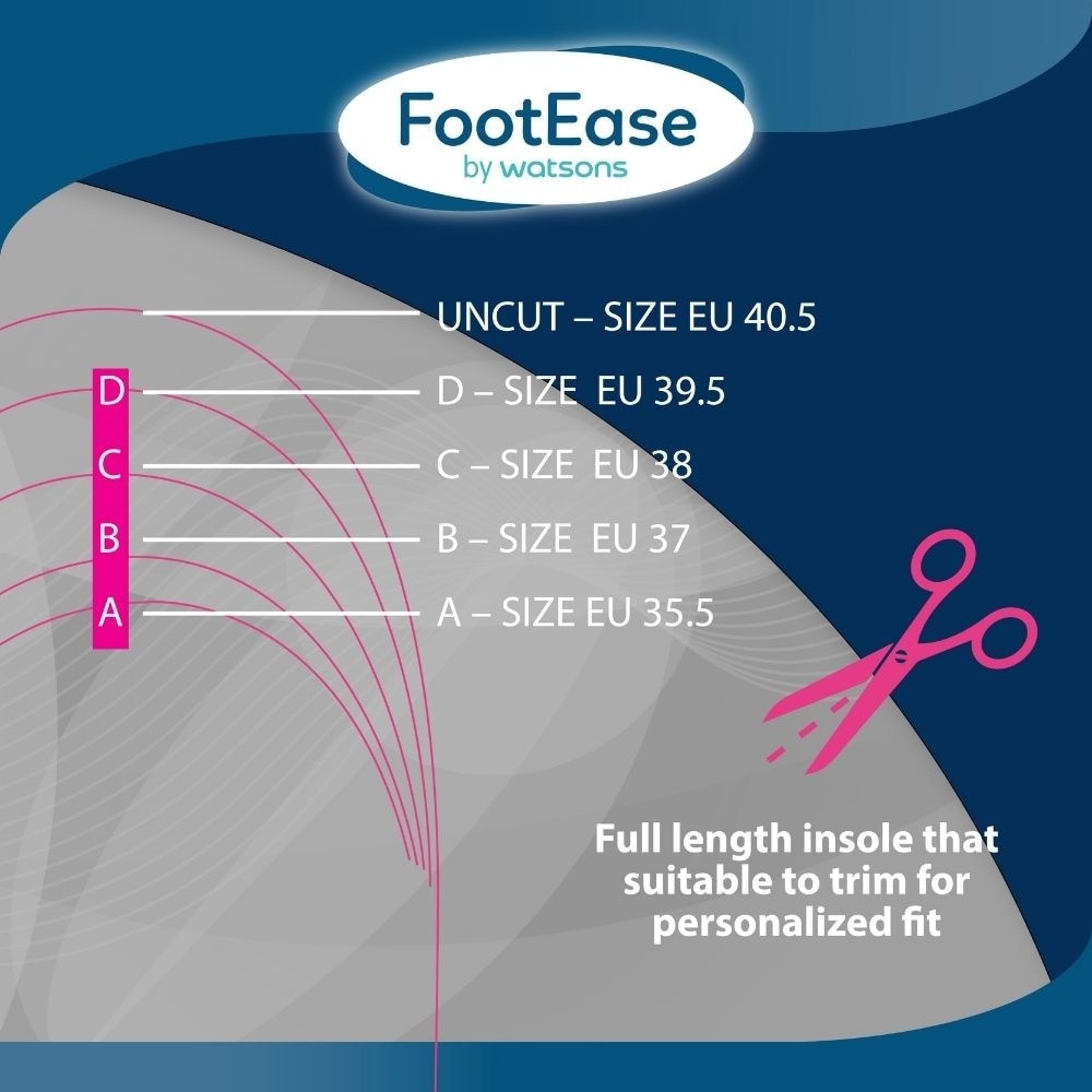 Female Gel Daily Full Length Insoles Pair (Support Care & Shock Absorption) 1s